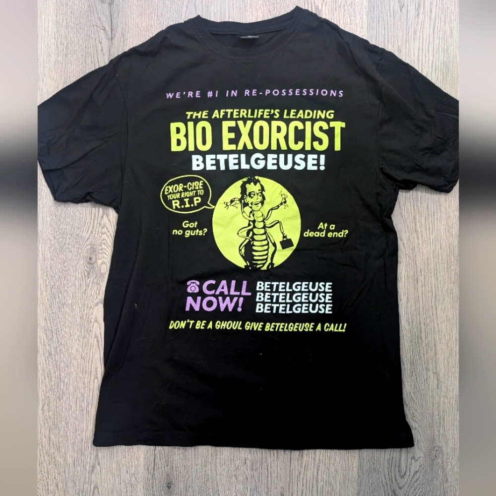 Cakeworthy Beetlejuice Bio Exorcist Tee Dress Rare Oversized S
